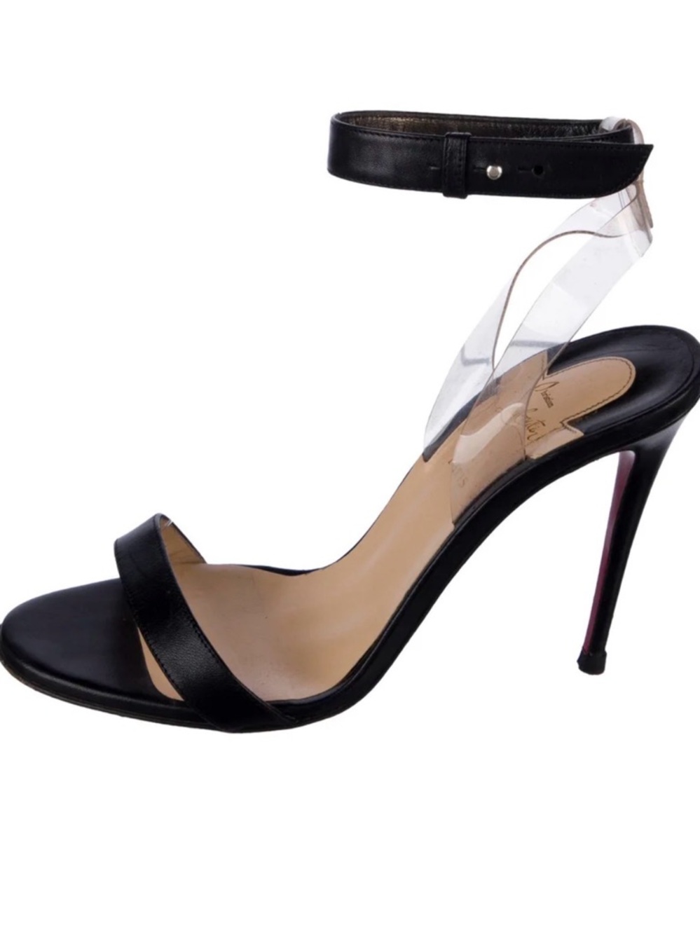 Christian Louboutin Black heels with clear strap size 37